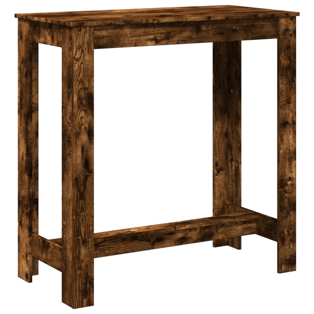 vidaXL Masă de bar, stejar fumuriu, 102x50x103,5 cm, lemn prelucrat
