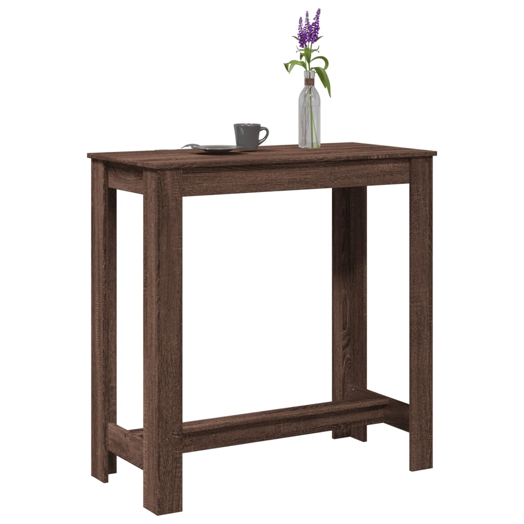 vidaXL Masă de bar, stejar maro, 102x50x103,5 cm, lemn prelucrat