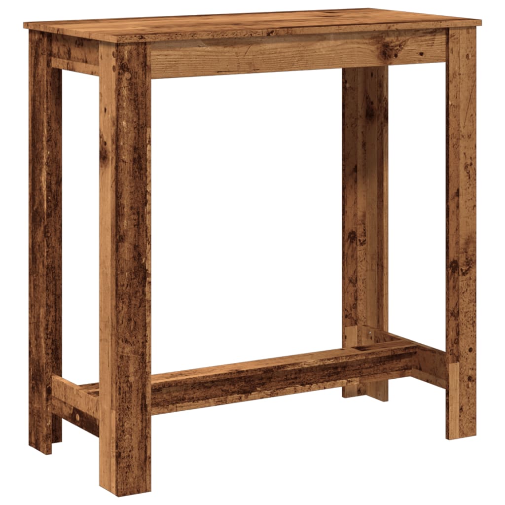 vidaXL Masă de bar, lemn vechi, 102x50x103,5 cm, lemn prelucrat