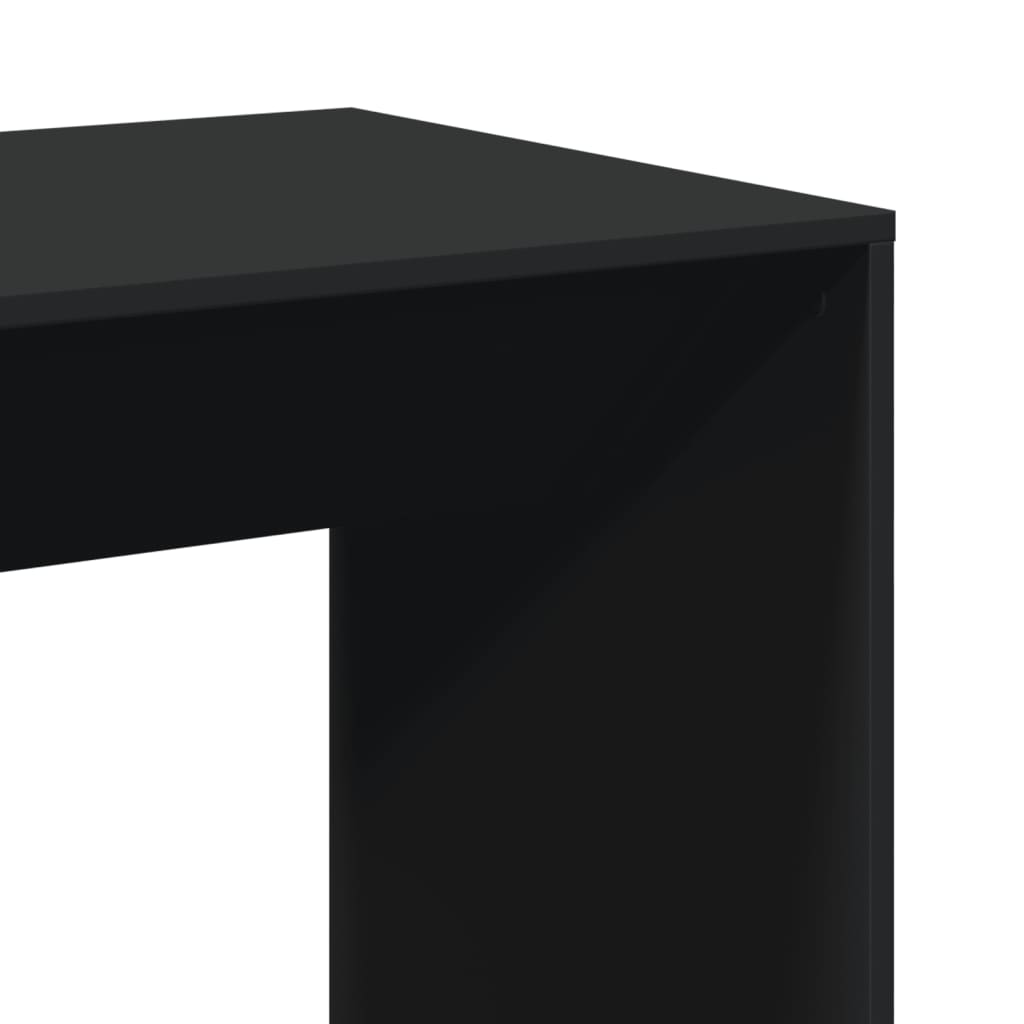 vidaXL Masă bar, negru, 51x50x103,5 cm, lemn prelucrat