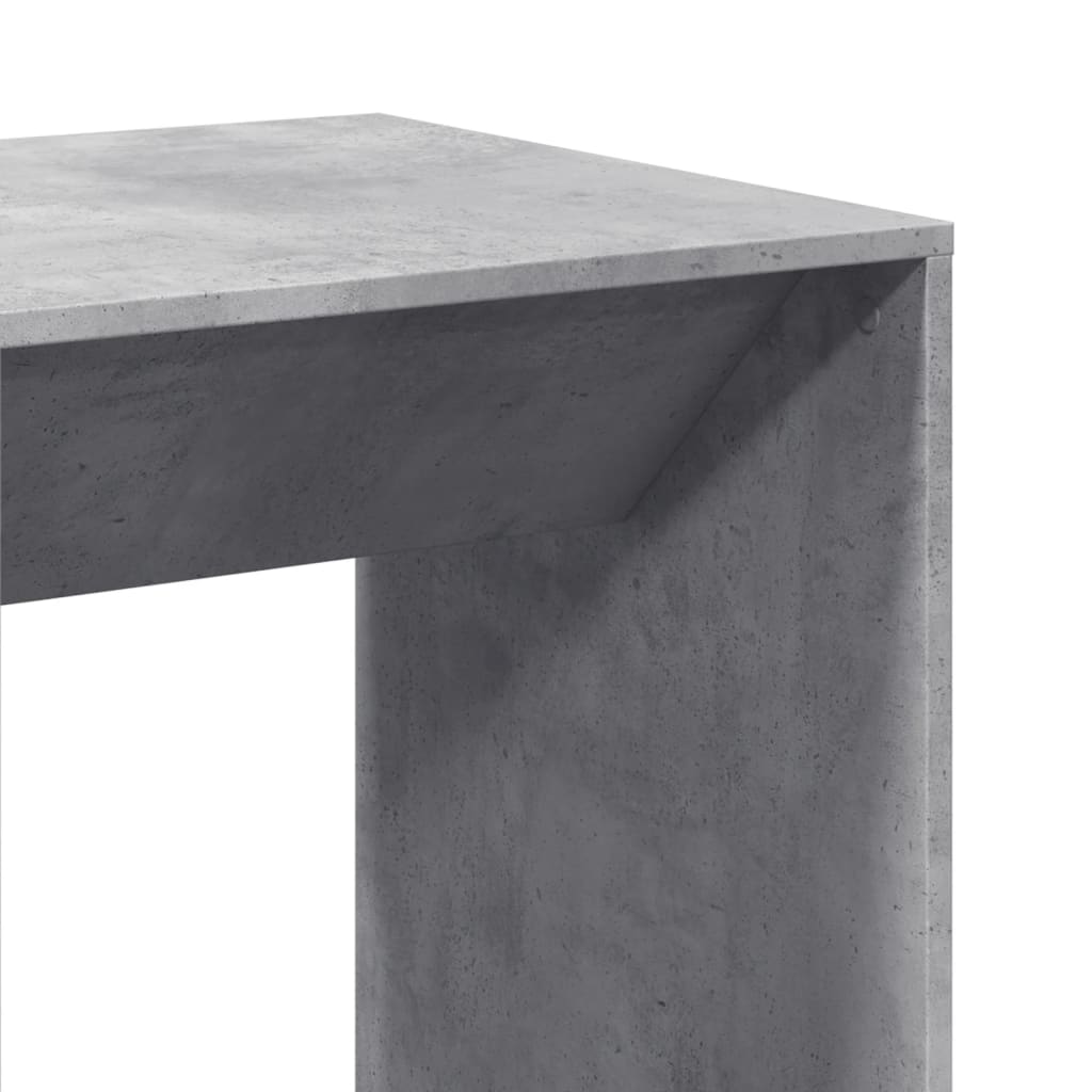 vidaXL Masă bar, gri beton, 51x50x103,5 cm, lemn prelucrat