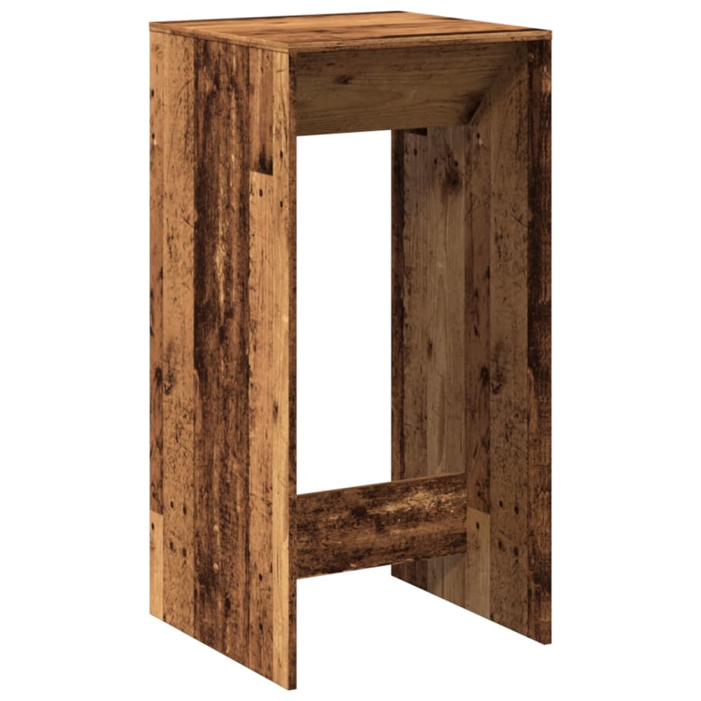vidaXL Masă bar, lemn vechi, 51x50x103,5 cm, lemn prelucrat