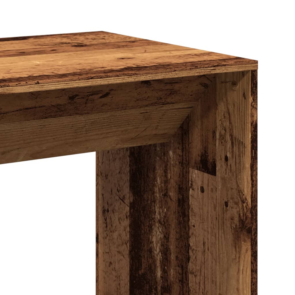 vidaXL Masă bar, lemn vechi, 51x50x103,5 cm, lemn prelucrat