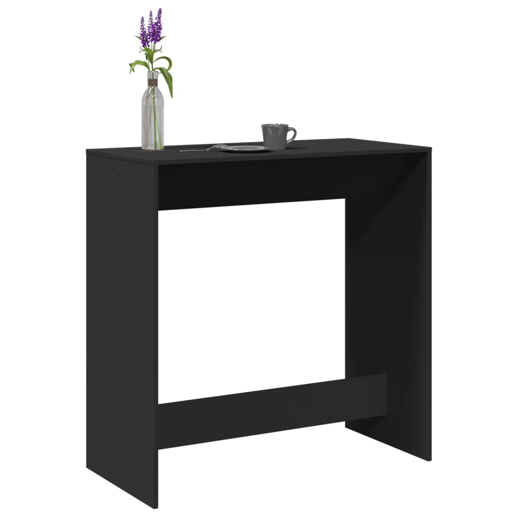 vidaXL Masă de bar, negru, 102x50x103,5 cm, lemn prelucrat