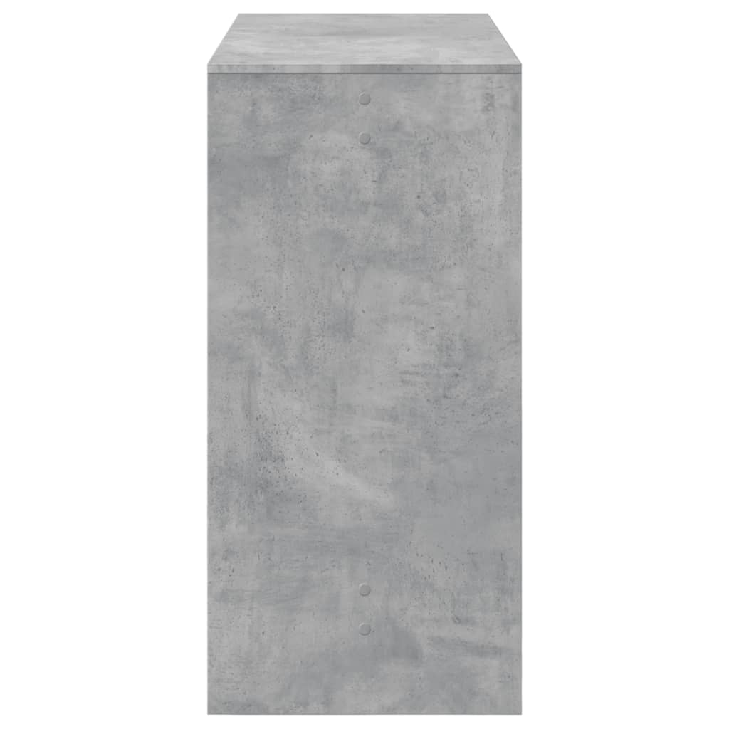 vidaXL Masă de bar, gri beton, 102x50x103,5 cm, lemn prelucrat