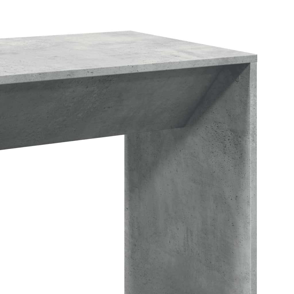 vidaXL Masă de bar, gri beton, 102x50x103,5 cm, lemn prelucrat