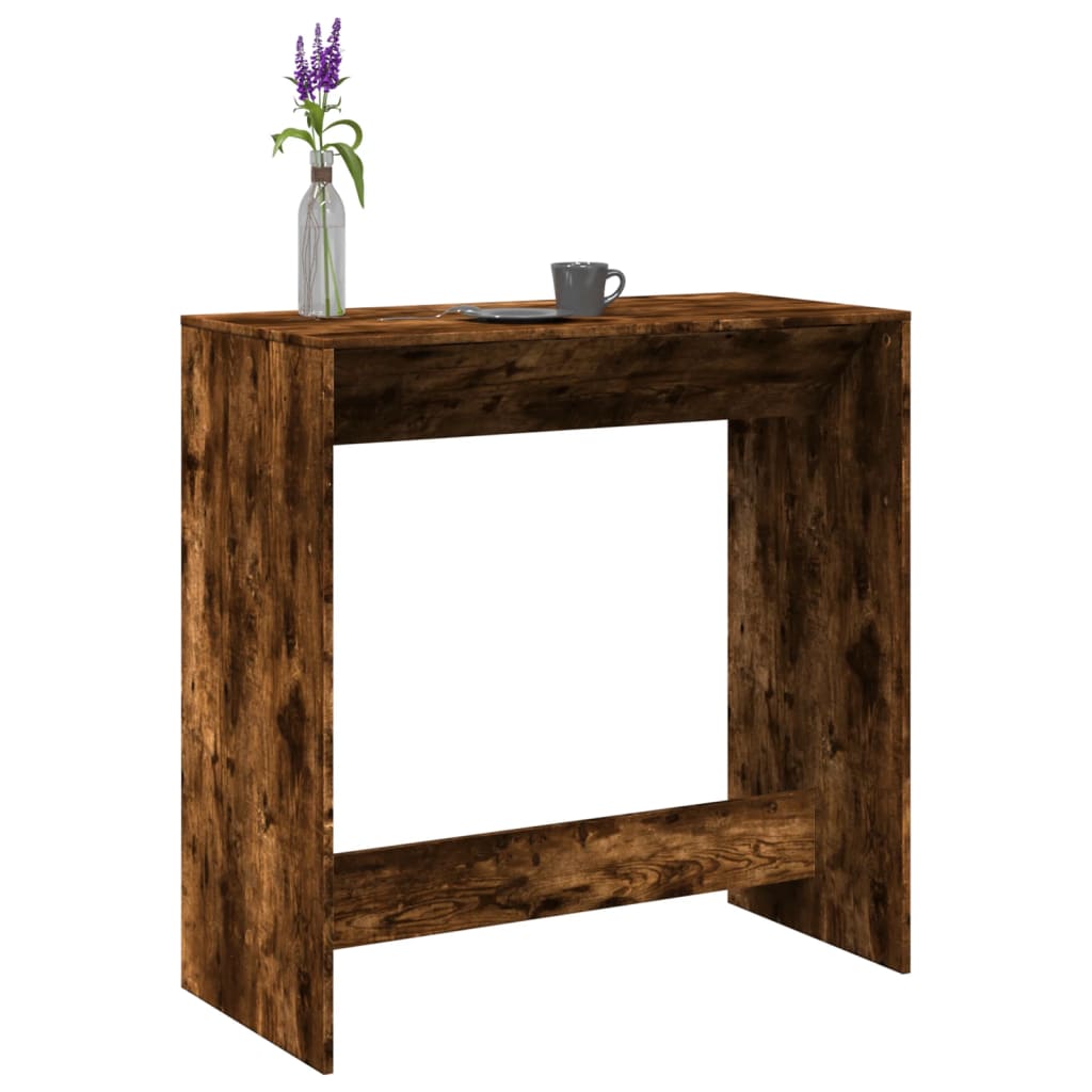 vidaXL Masă de bar, stejar fumuriu, 102x50x103,5 cm, lemn prelucrat