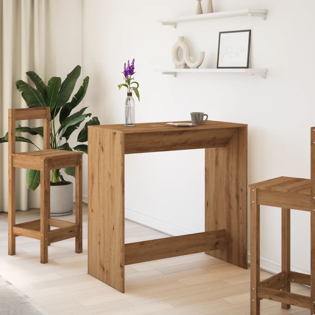 vidaXL Masă de bar, stejar artizanal, 102x50x103,5 cm, lemn prelucrat