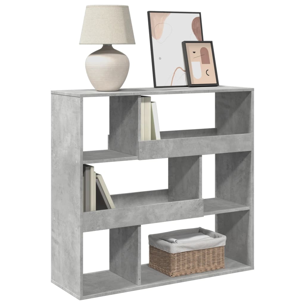vidaXL Bibliotecă/Separator cameră, gri beton, 100x33x94,5 cm