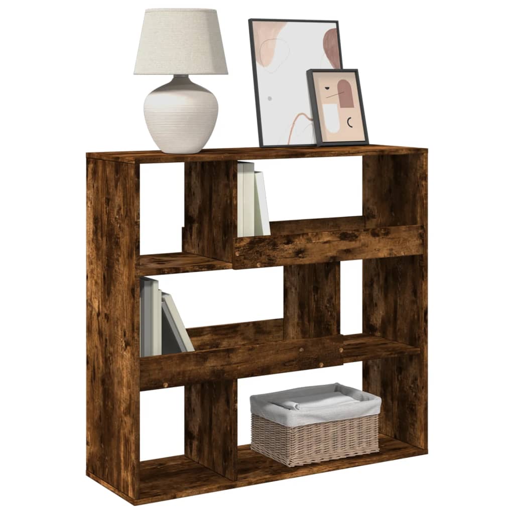 vidaXL Bibliotecă/Separator de cameră, stejar afumat, 100x33x94,5 cm vidaXL Bibliotecă/Separator de cameră, stejar afumat, 100x33x94,5 cm