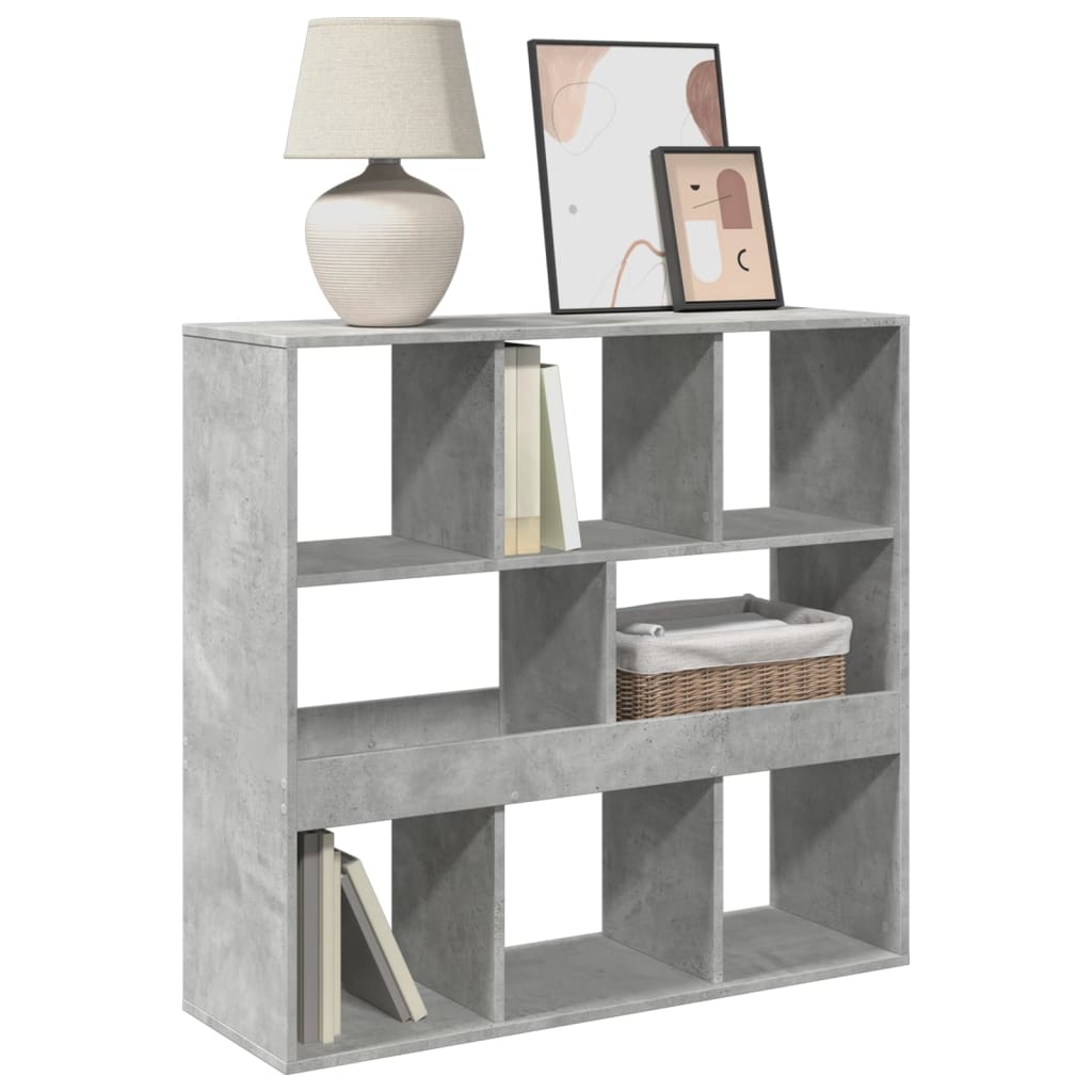 vidaXL Bibliotecă/Separator cameră, gri beton, 100x33x94,5 cm