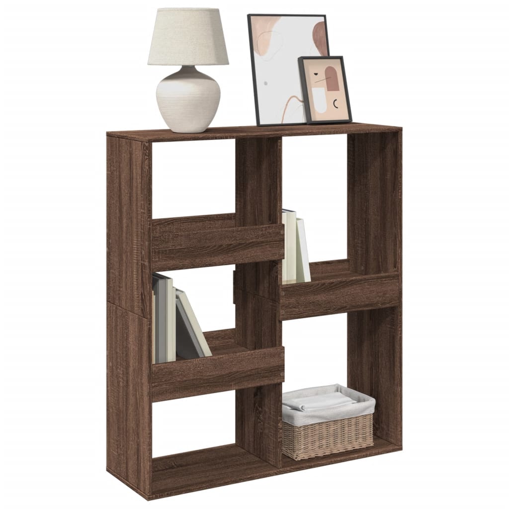 vidaXL Bibliotecă/Separator de cameră, stejar afumat, 100x33x115 cm vidaXL Bibliotecă/Separator de cameră, stejar afumat, 100x33x115 cm