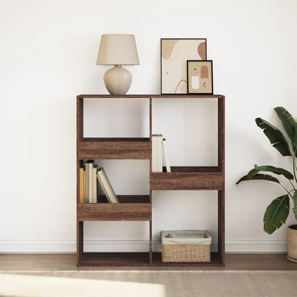 vidaXL Bibliotecă/Separator de cameră, stejar afumat, 100x33x115 cm vidaXL Bibliotecă/Separator de cameră, stejar afumat, 100x33x115 cm
