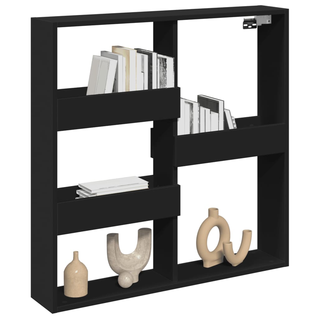 vidaXL Dulap de perete, negru, 80x15x80 cm, lemn prelucrat vidaXL Dulap de perete, negru, 80x15x80 cm, lemn prelucrat