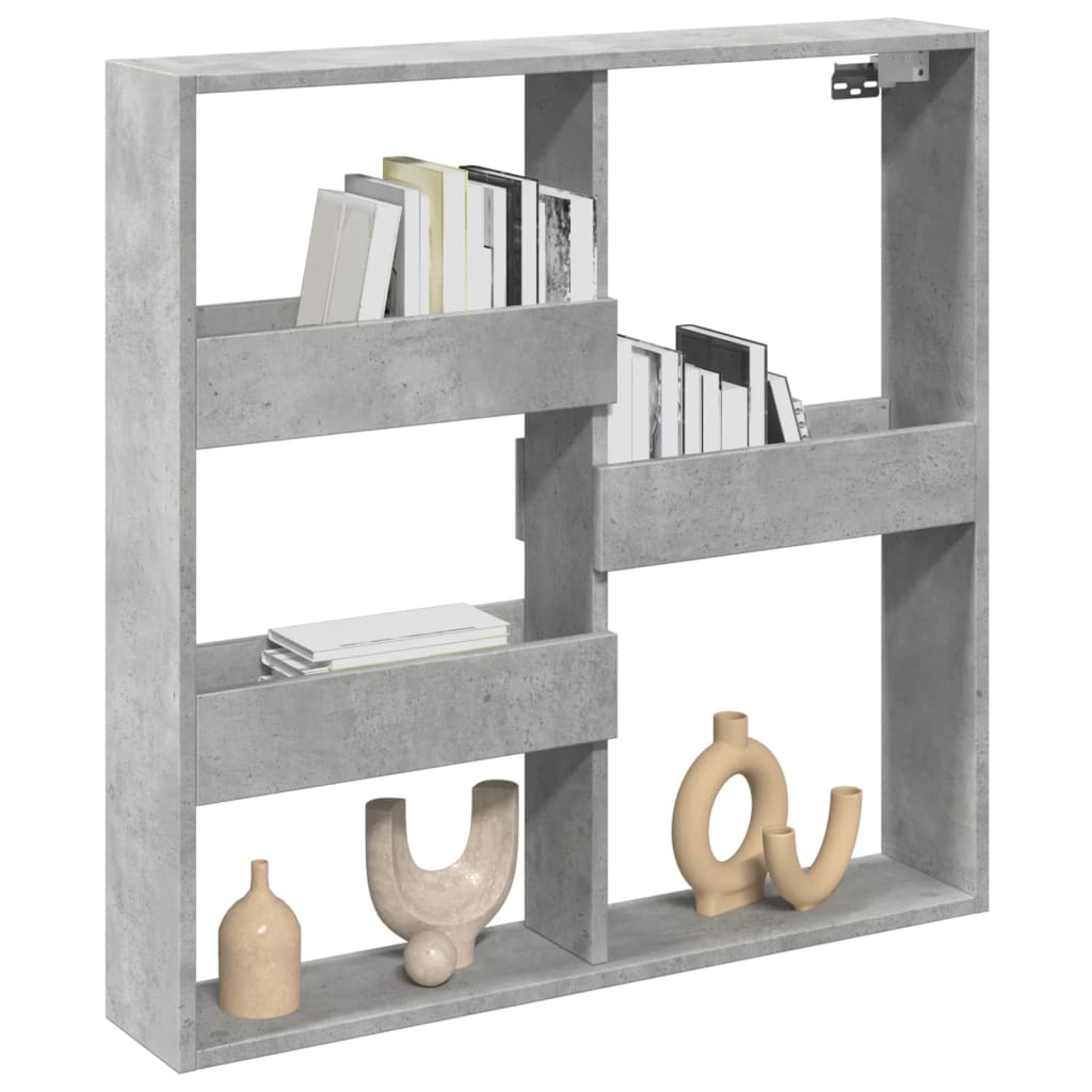vidaXL Dulap de perete, gri beton, 80x15x80 cm, lemn prelucrat vidaXL Dulap de perete, gri beton, 80x15x80 cm, lemn prelucrat