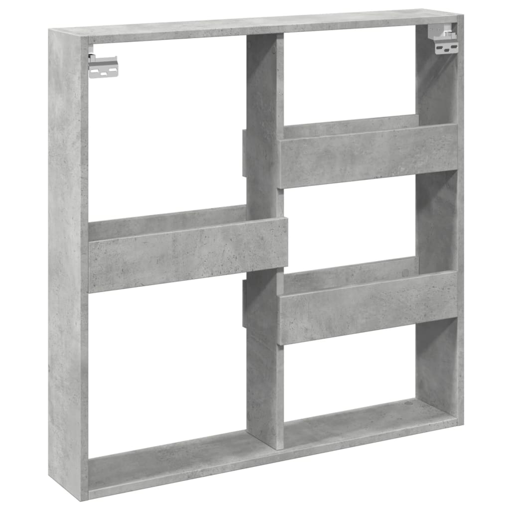 vidaXL Dulap de perete, gri beton, 80x15x80 cm, lemn prelucrat vidaXL Dulap de perete, gri beton, 80x15x80 cm, lemn prelucrat