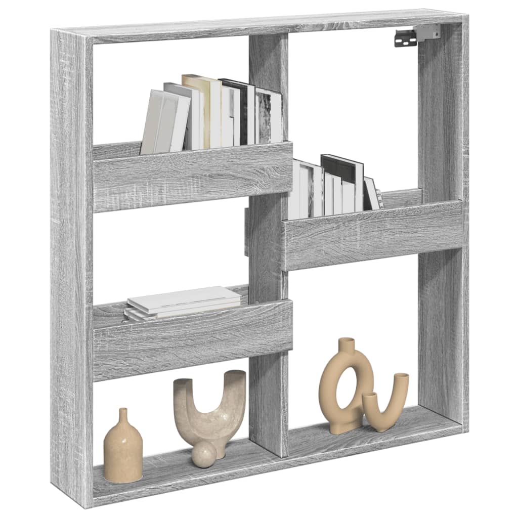 vidaXL Dulap de perete, gri sonoma, 80x15x80 cm, lemn prelucrat vidaXL Dulap de perete, gri sonoma, 80x15x80 cm, lemn prelucrat