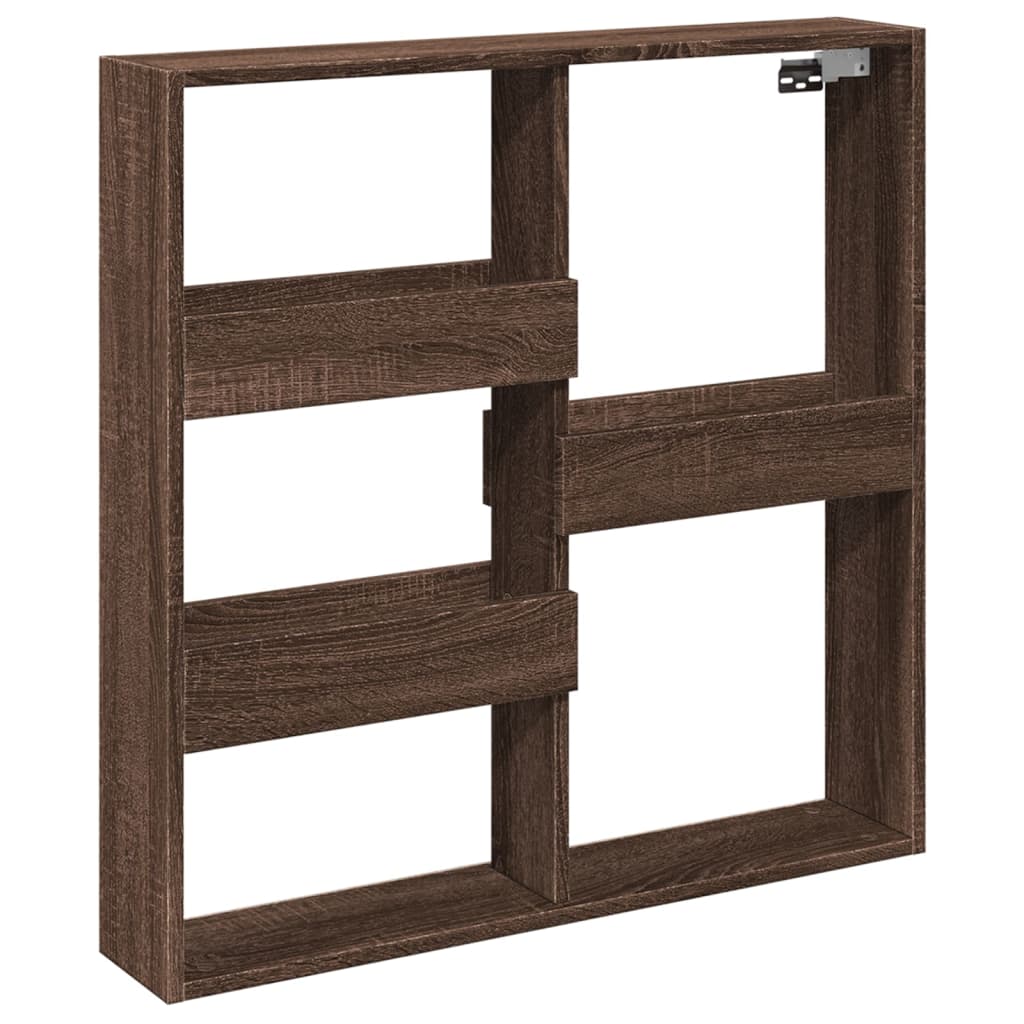 vidaXL Dulap de perete, stejar maro, 80x15x80 cm, lemn prelucrat vidaXL Dulap de perete, stejar maro, 80x15x80 cm, lemn prelucrat