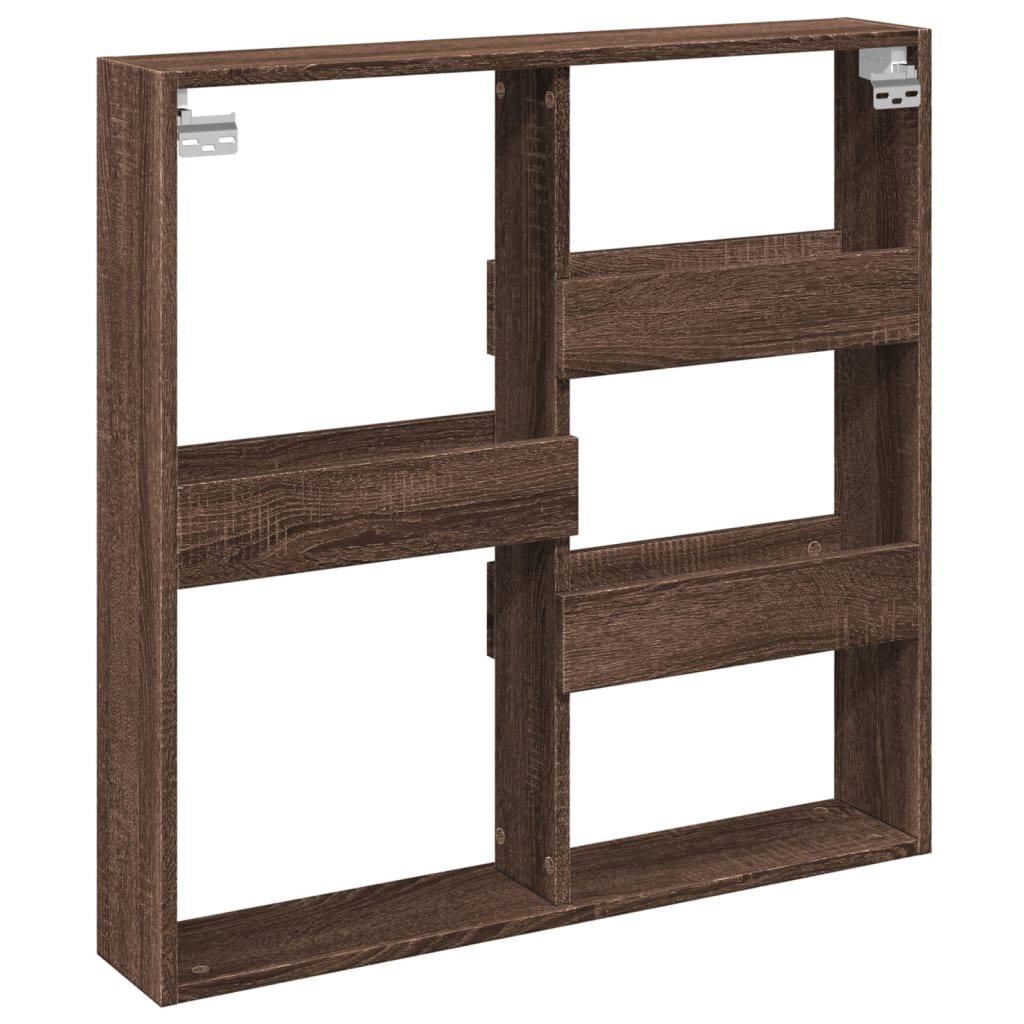 vidaXL Dulap de perete, stejar maro, 80x15x80 cm, lemn prelucrat vidaXL Dulap de perete, stejar maro, 80x15x80 cm, lemn prelucrat