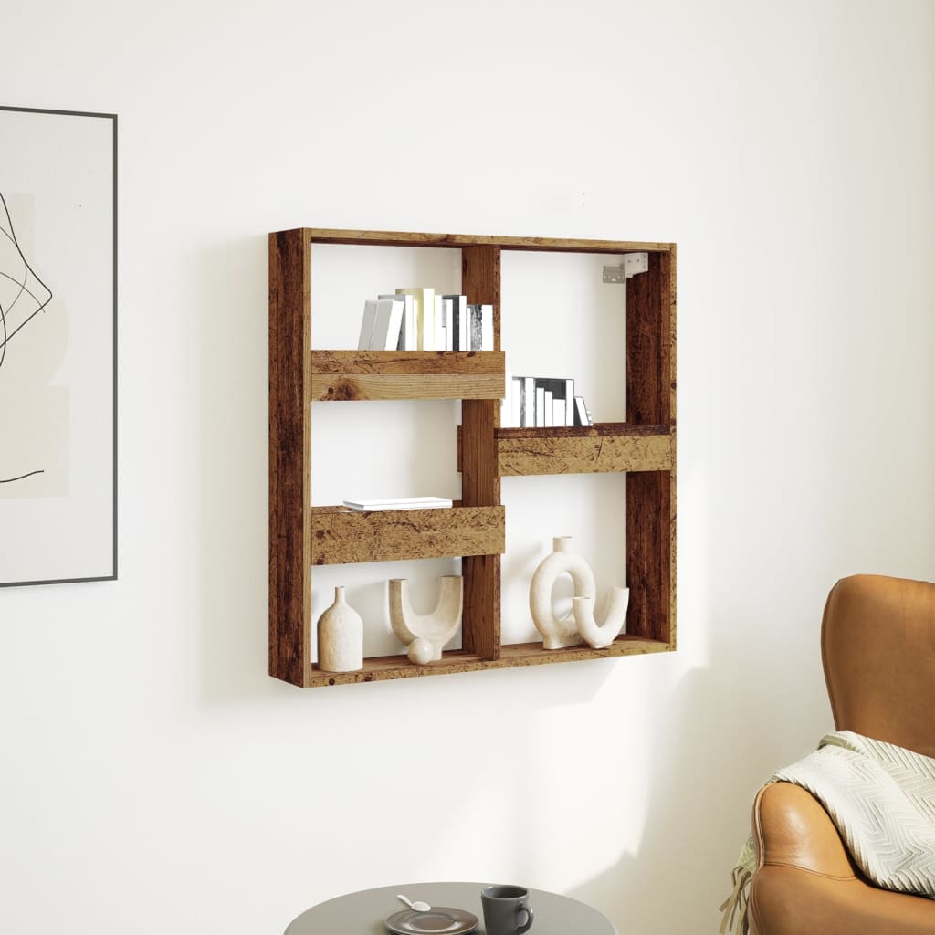 vidaXL Dulap de perete, lemn vechi, 80x15x80 cm, lemn prelucrat vidaXL Dulap de perete, lemn vechi, 80x15x80 cm, lemn prelucrat