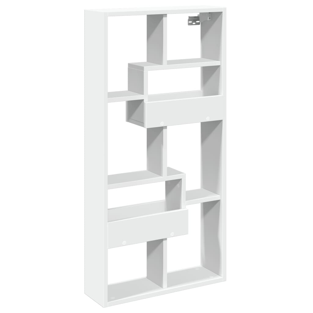 vidaXL Dulap de perete, alb, 50x15x100 cm, lemn prelucrat vidaXL Dulap de perete, alb, 50x15x100 cm, lemn prelucrat