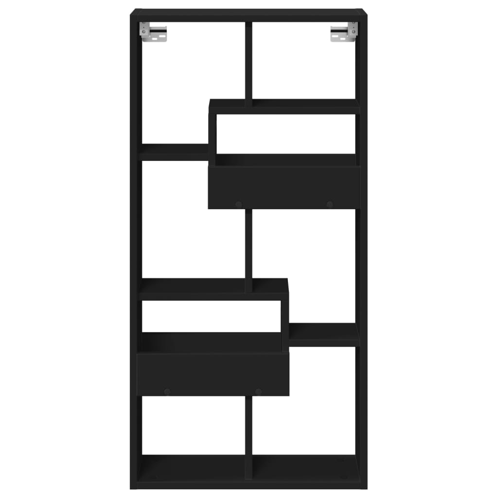 vidaXL Dulap de perete, negru, 50x15x100 cm, lemn prelucrat