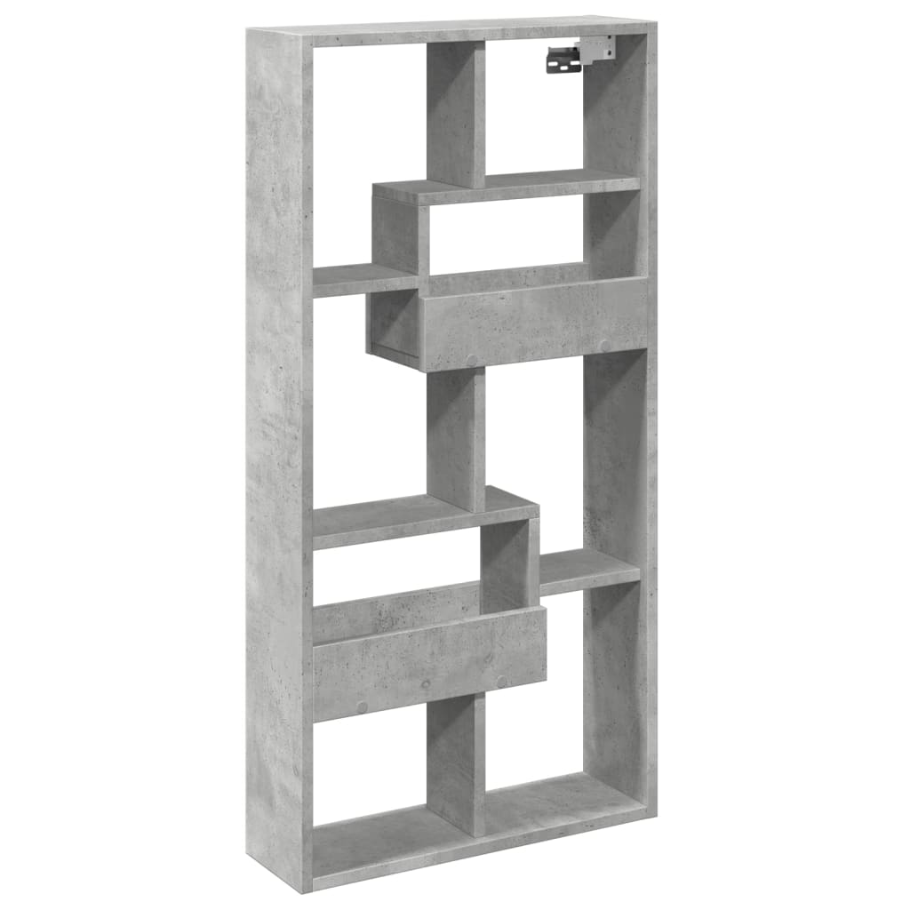 vidaXL Dulap de perete, gri beton, 50x15x100 cm, lemn prelucrat vidaXL Dulap de perete, gri beton, 50x15x100 cm, lemn prelucrat