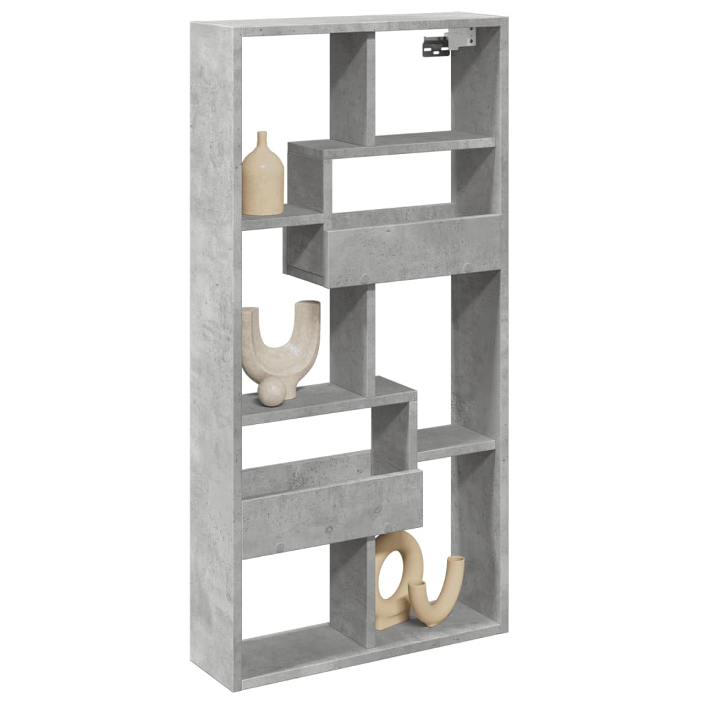 vidaXL Dulap de perete, gri beton, 50x15x100 cm, lemn prelucrat vidaXL Dulap de perete, gri beton, 50x15x100 cm, lemn prelucrat