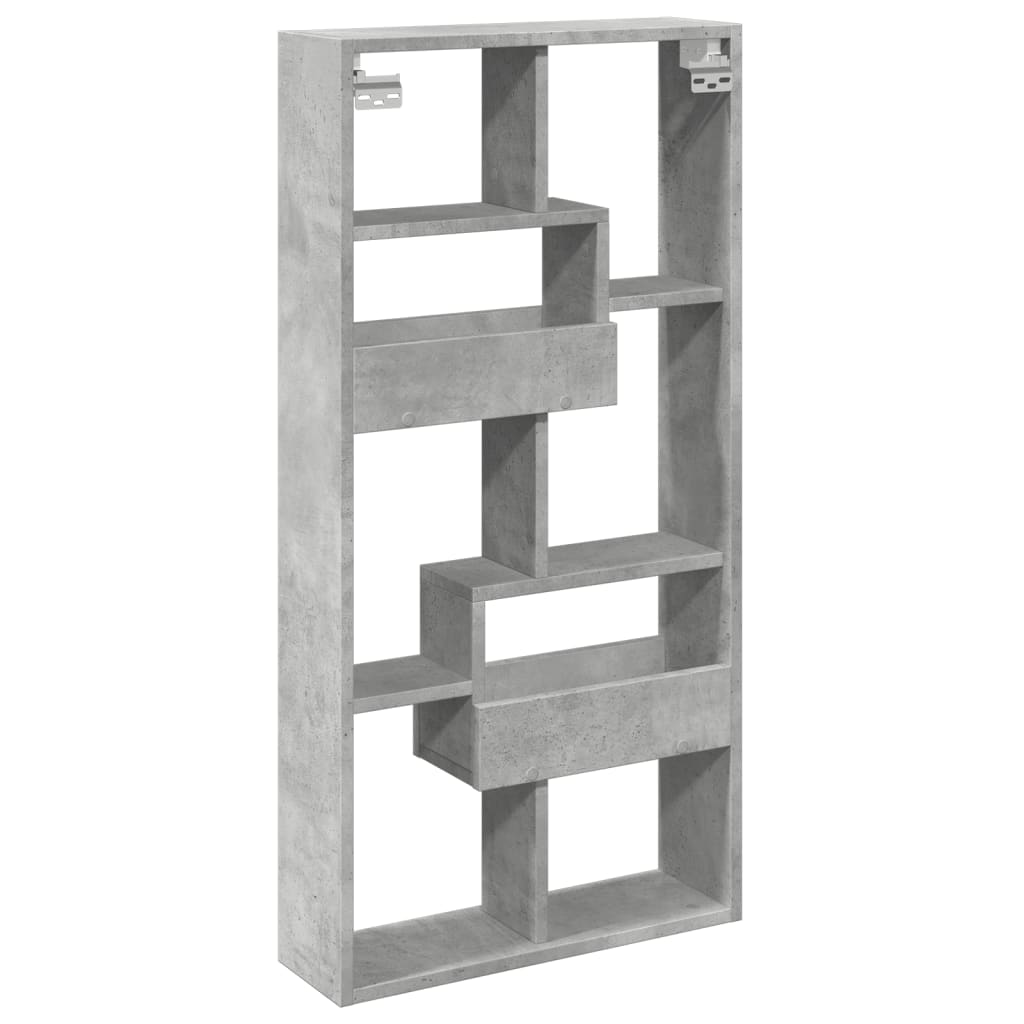 vidaXL Dulap de perete, gri beton, 50x15x100 cm, lemn prelucrat vidaXL Dulap de perete, gri beton, 50x15x100 cm, lemn prelucrat
