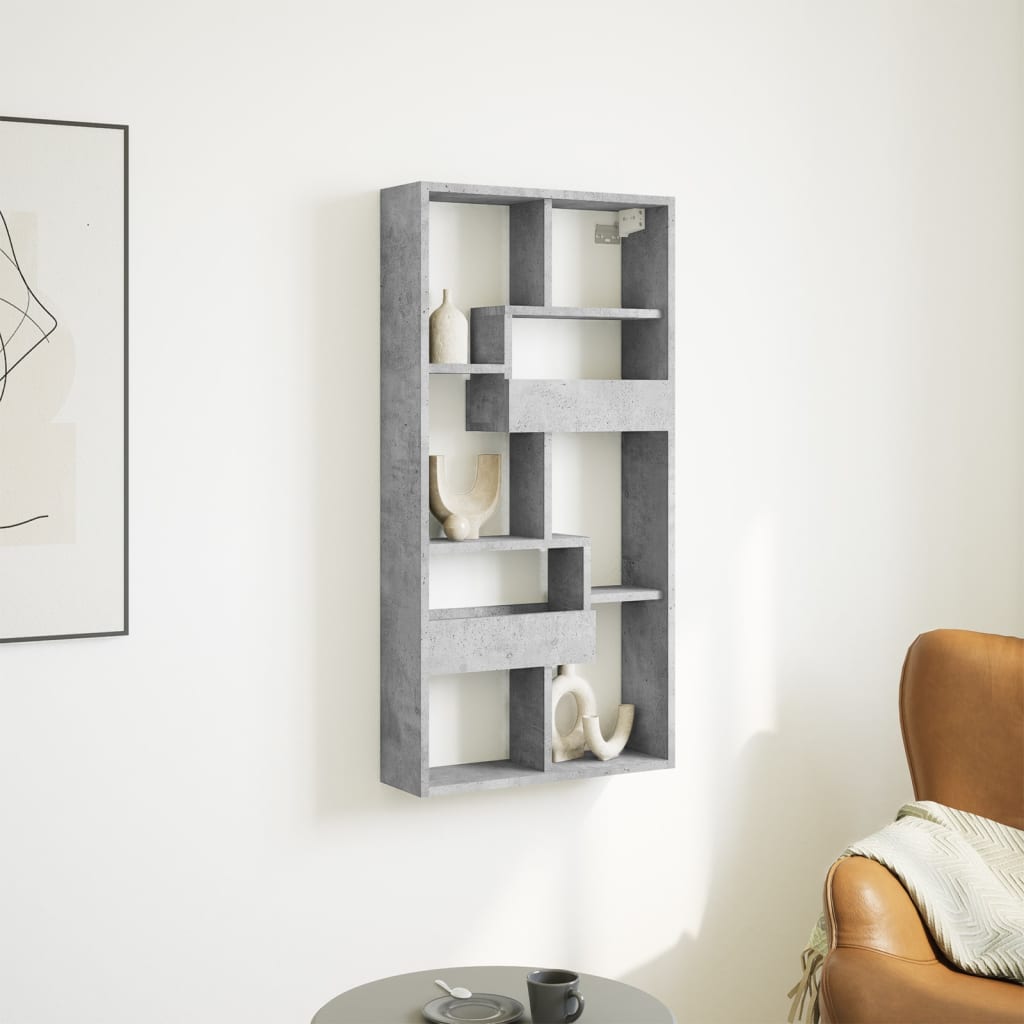 vidaXL Dulap de perete, gri beton, 50x15x100 cm, lemn prelucrat vidaXL Dulap de perete, gri beton, 50x15x100 cm, lemn prelucrat