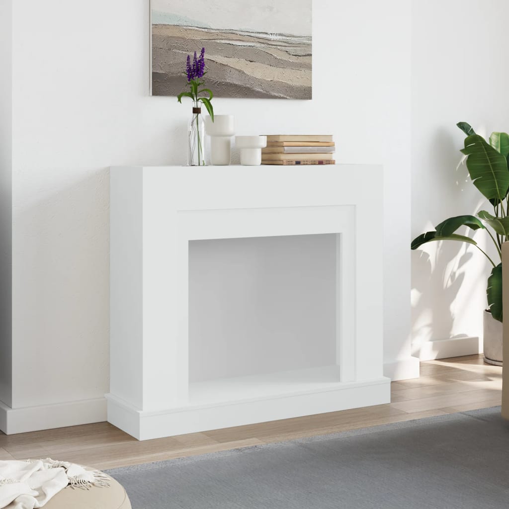 vidaXL Mască de șemineu, alb, 100x30x87,5 cm, lemn prelucrat vidaXL Mască de șemineu, alb, 100x30x87,5 cm, lemn prelucrat