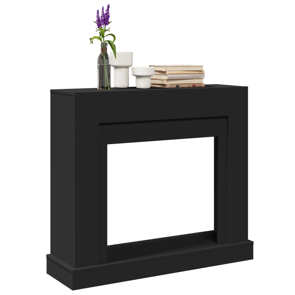 vidaXL Mască de șemineu, negru, 100x30x87,5 cm, lemn prelucrat vidaXL Mască de șemineu, negru, 100x30x87,5 cm, lemn prelucrat