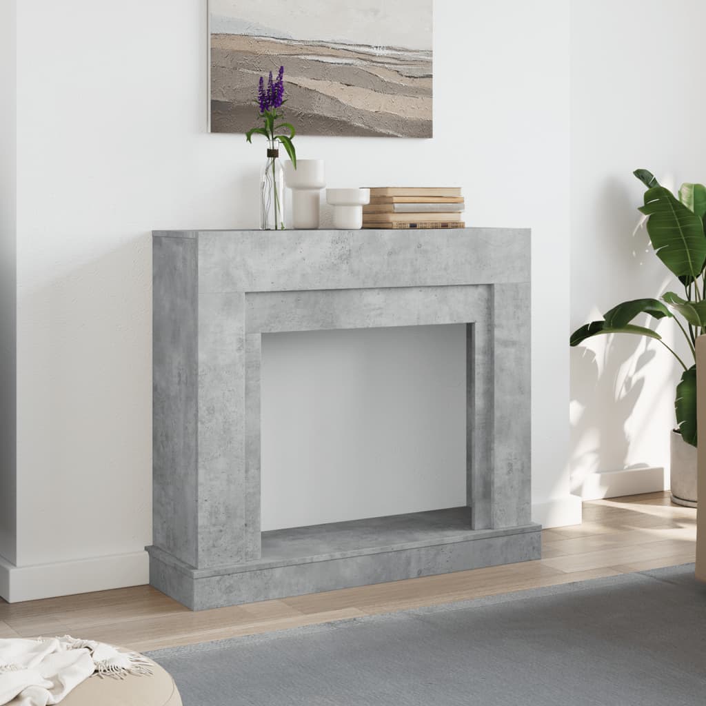 vidaXL Mască de șemineu, gri beton, 100x30x87,5 cm, lemn prelucrat vidaXL Mască de șemineu, gri beton, 100x30x87,5 cm, lemn prelucrat