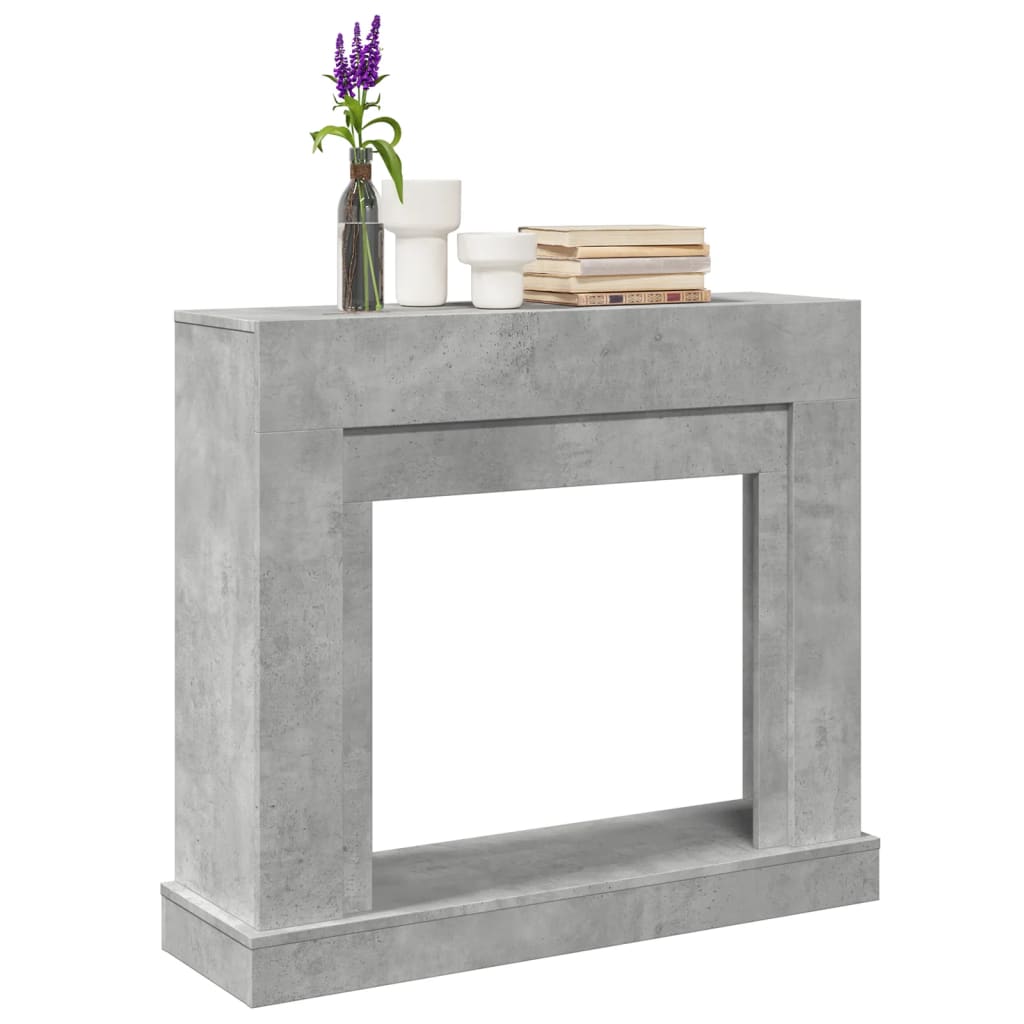 vidaXL Mască de șemineu, gri beton, 100x30x87,5 cm, lemn prelucrat vidaXL Mască de șemineu, gri beton, 100x30x87,5 cm, lemn prelucrat