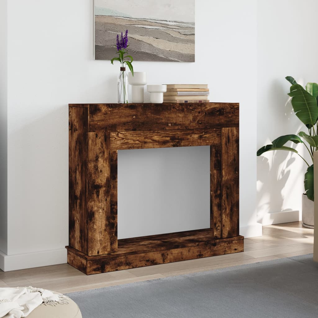 vidaXL Mască de șemineu, stejar fumuriu 100x30x87,5 cm, lemn prelucrat vidaXL Mască de șemineu, stejar fumuriu 100x30x87,5 cm, lemn prelucrat
