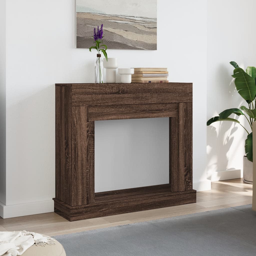 vidaXL Mască de șemineu, stejar maro, 100x30x87,5 cm, lemn prelucrat vidaXL Mască de șemineu, stejar maro, 100x30x87,5 cm, lemn prelucrat
