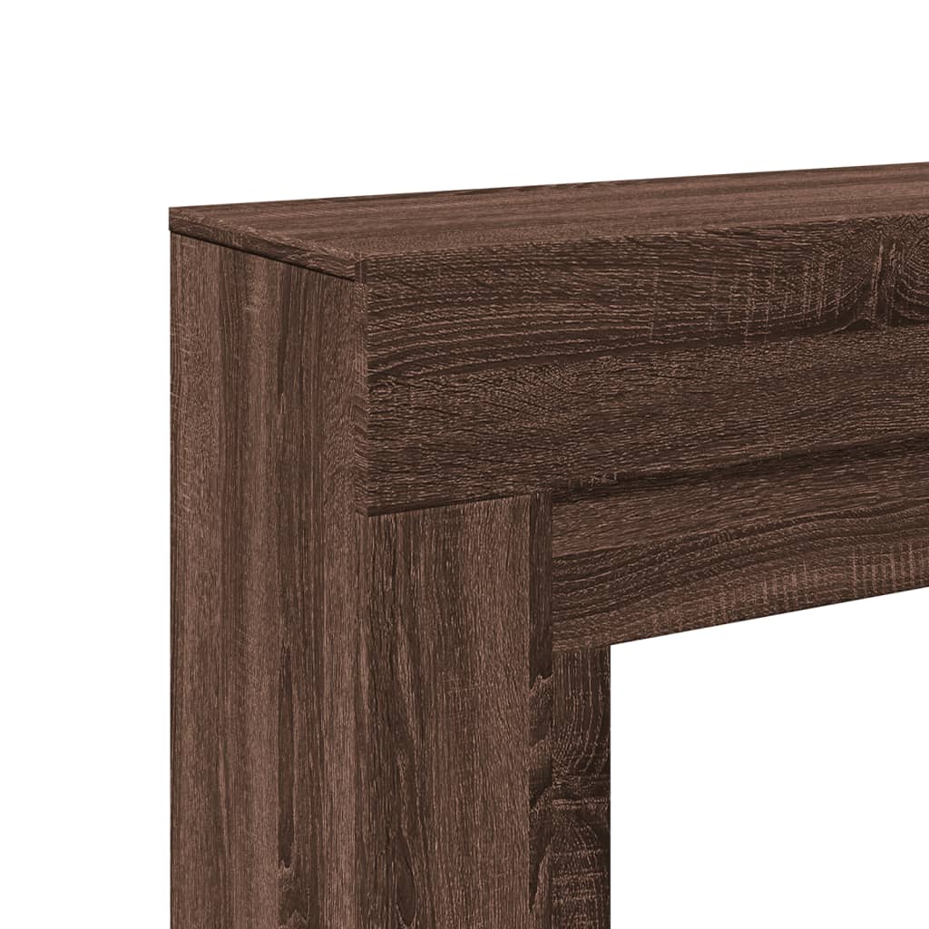 vidaXL Mască de șemineu, stejar maro, 100x30x87,5 cm, lemn prelucrat vidaXL Mască de șemineu, stejar maro, 100x30x87,5 cm, lemn prelucrat