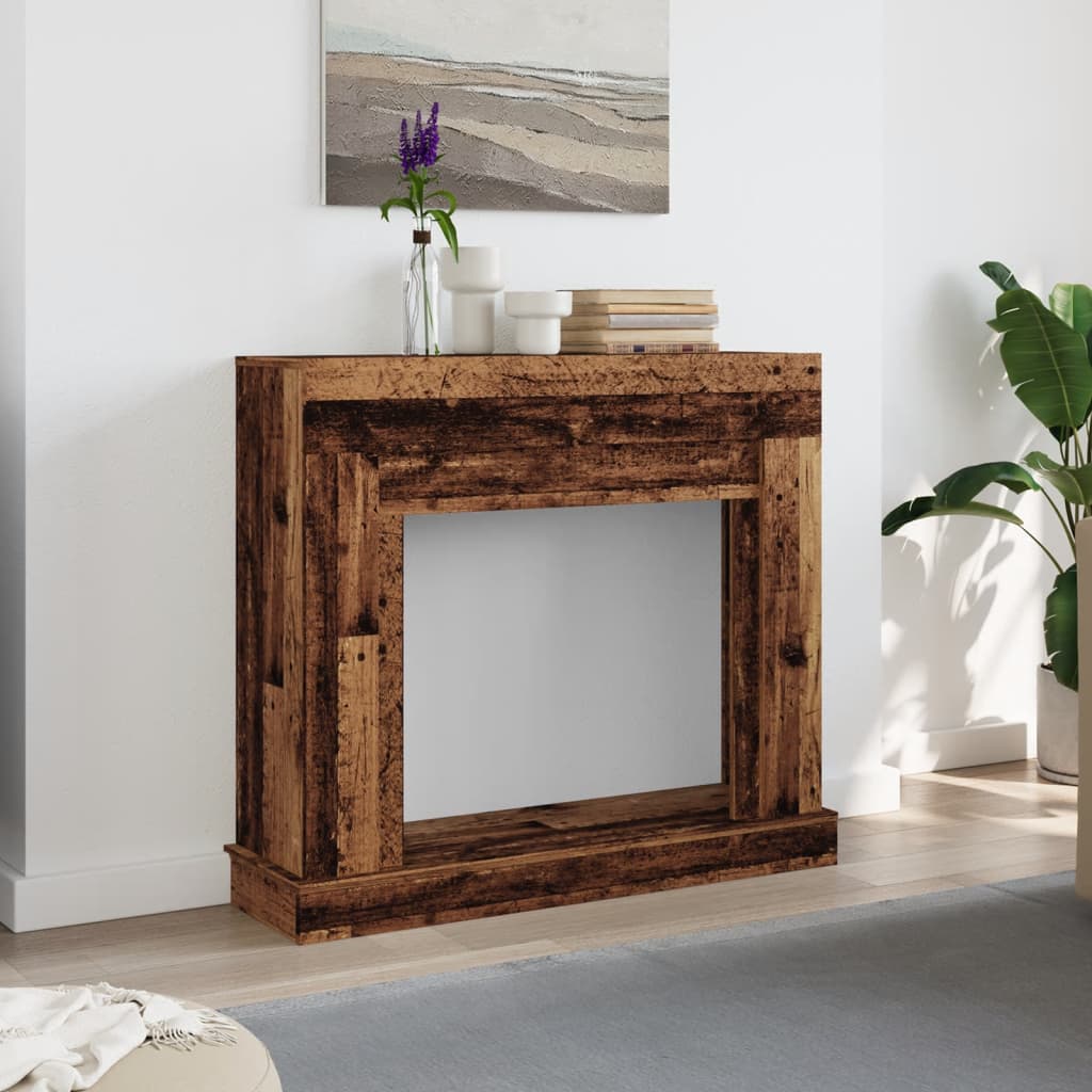 vidaXL Mască de șemineu, lemn vechi, 100x30x87,5 cm, lemn prelucrat vidaXL Mască de șemineu, lemn vechi, 100x30x87,5 cm, lemn prelucrat