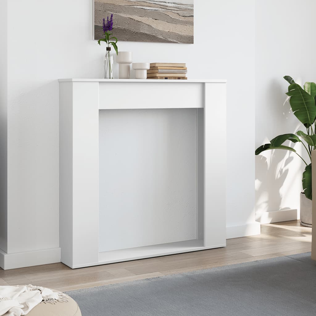 vidaXL Mască de șemineu, alb, 100x20x100 cm, lemn prelucrat vidaXL Mască de șemineu, alb, 100x20x100 cm, lemn prelucrat