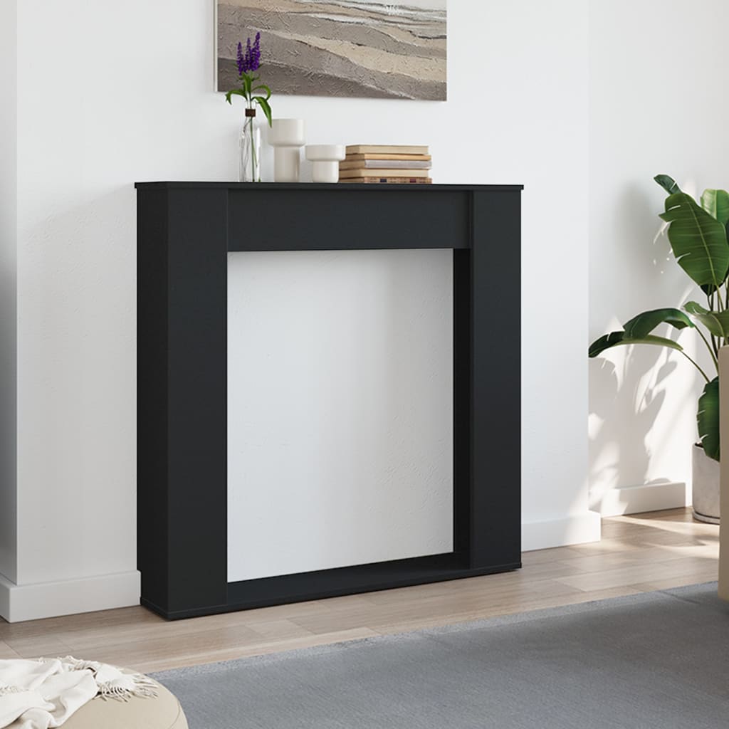 vidaXL Mască de șemineu, negru, 100x20x100 cm, lemn prelucrat vidaXL Mască de șemineu, negru, 100x20x100 cm, lemn prelucrat