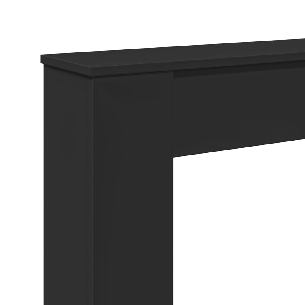 vidaXL Mască de șemineu, negru, 100x20x100 cm, lemn prelucrat vidaXL Mască de șemineu, negru, 100x20x100 cm, lemn prelucrat