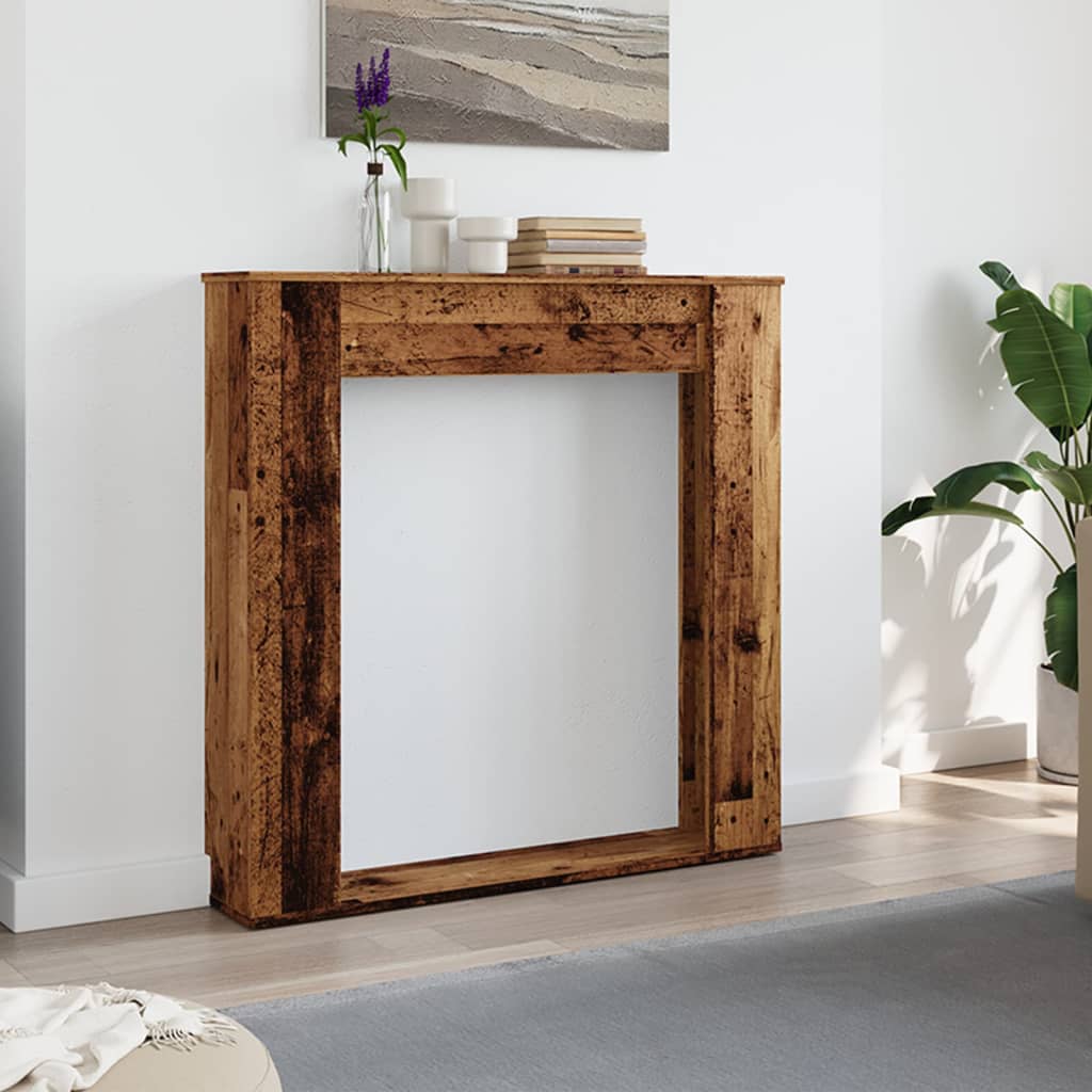 vidaXL Mască de șemineu, lemn vechi, 100x20x100 cm, lemn prelucrat vidaXL Mască de șemineu, lemn vechi, 100x20x100 cm, lemn prelucrat