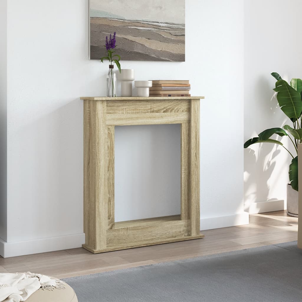 vidaXL Mască de șemineu, stejar sonoma, 75x20x87,5 cm, lemn prelucrat vidaXL Mască de șemineu, stejar sonoma, 75x20x87,5 cm, lemn prelucrat