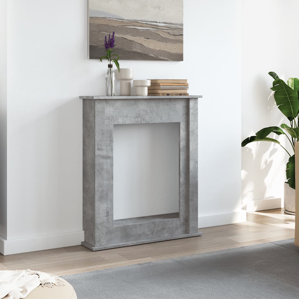 vidaXL Mască de șemineu, gri beton, 75x20x87,5 cm, lemn prelucrat vidaXL Mască de șemineu, gri beton, 75x20x87,5 cm, lemn prelucrat