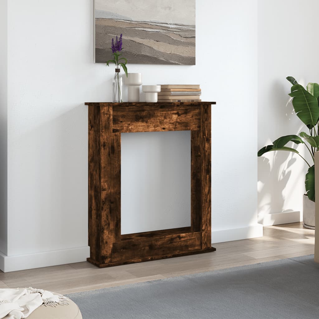 vidaXL Mască de șemineu, stejar fumuriu 75x20x87,5 cm, lemn prelucrat vidaXL Mască de șemineu, stejar fumuriu 75x20x87,5 cm, lemn prelucrat