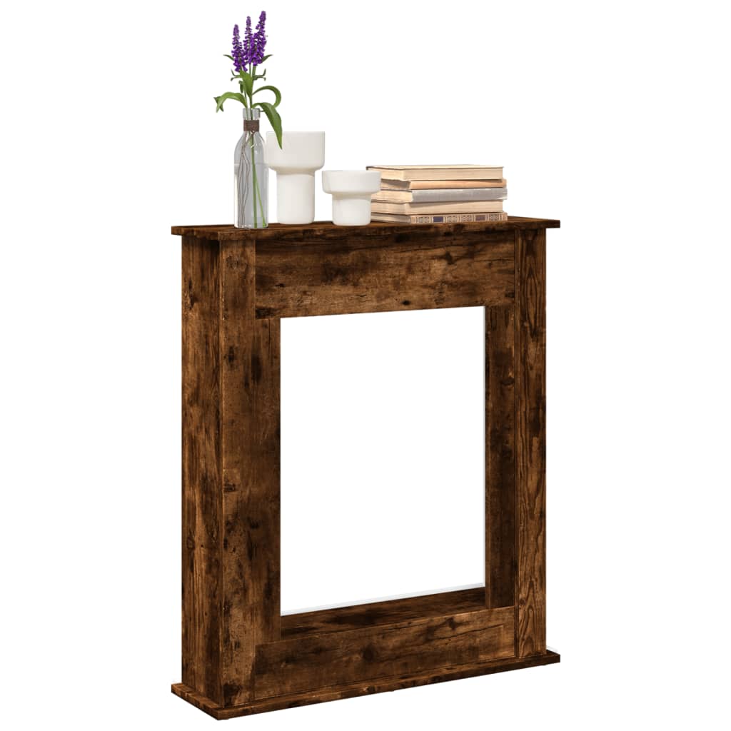 vidaXL Mască de șemineu, stejar fumuriu 75x20x87,5 cm, lemn prelucrat vidaXL Mască de șemineu, stejar fumuriu 75x20x87,5 cm, lemn prelucrat