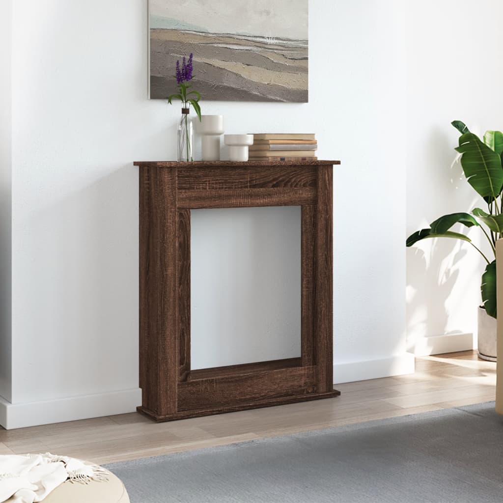 vidaXL Mască de șemineu, stejar maro,75x20x87,5 cm, lemn prelucrat vidaXL Mască de șemineu, stejar maro,75x20x87,5 cm, lemn prelucrat