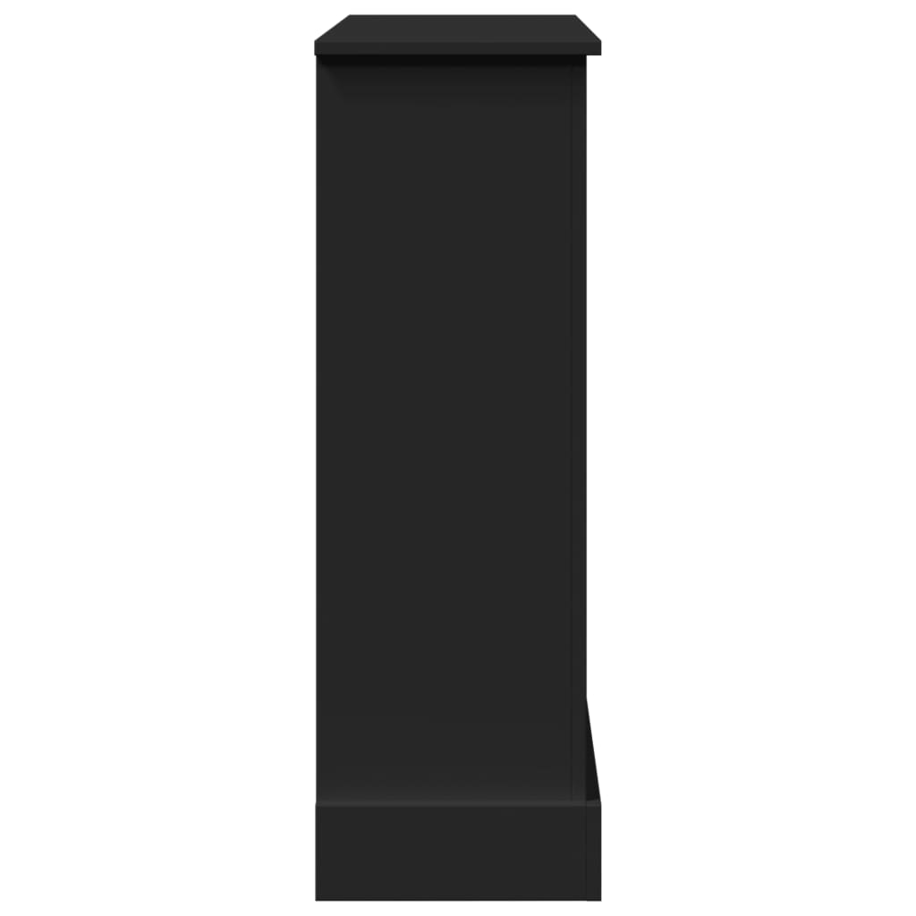 vidaXL Mască de șemineu, negru, 90x30x90 cm, lemn prelucrat vidaXL Mască de șemineu, negru, 90x30x90 cm, lemn prelucrat