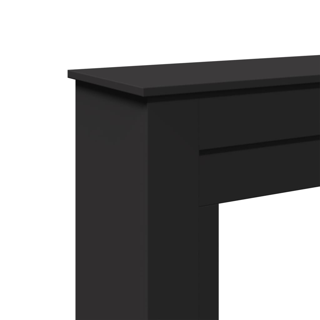 vidaXL Mască de șemineu, negru, 90x30x90 cm, lemn prelucrat vidaXL Mască de șemineu, negru, 90x30x90 cm, lemn prelucrat