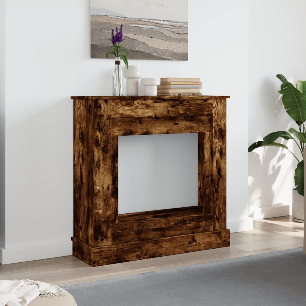 vidaXL Mască de șemineu, stejar fumuriu 90x30x90 cm, lemn prelucrat vidaXL Mască de șemineu, stejar fumuriu 90x30x90 cm, lemn prelucrat